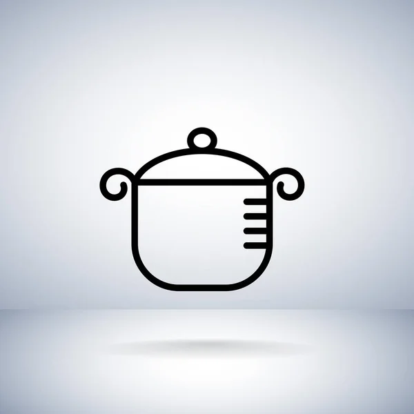 Saucepan, pot icon — Stock Vector