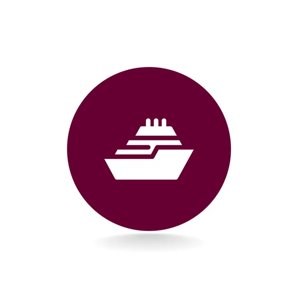 Crucero icono del barco — Vector de stock