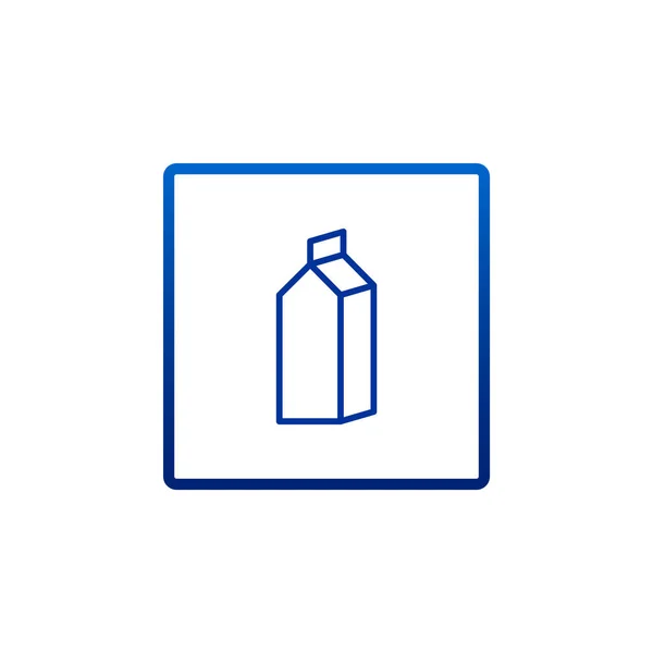 Contenedor para la leche icono — Vector de stock