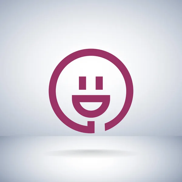 Ícone de sorriso e plug — Vetor de Stock