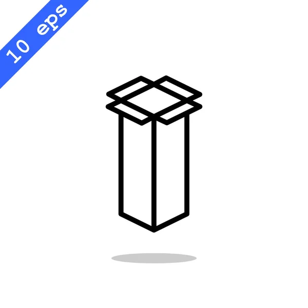 Caja icono web — Vector de stock