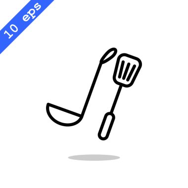 Kepçe ve spatula simgesi