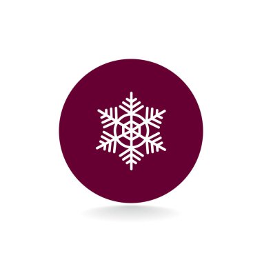 kar tanesi düz stil ikonu