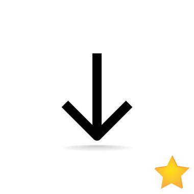 ok düz stil simgesi