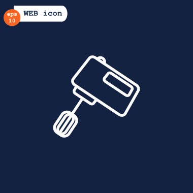 Mikser düz stil ikonu