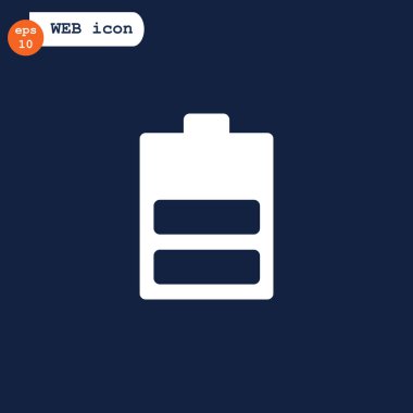 Pil düz stil simgesi