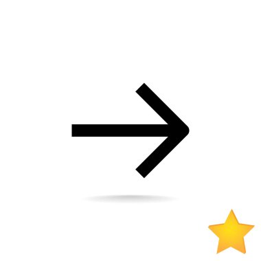 ok düz stil simgesi