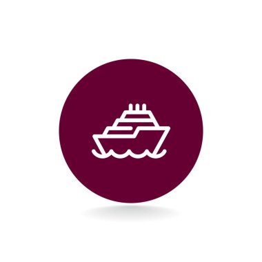Gemi düz stil ikonu