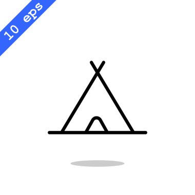 Turist çadır simgesi