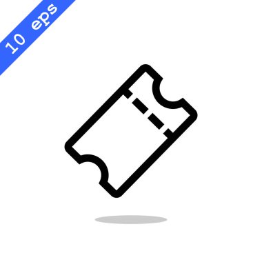 Bilet düz stil ikonu