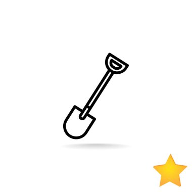 Kürek düz stil ikonu