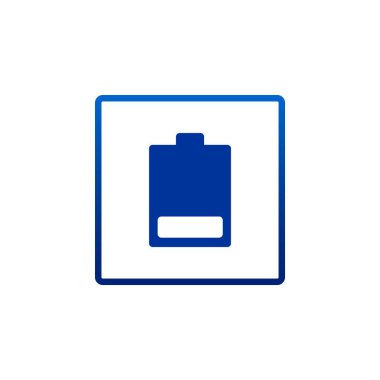 Pil düz stil simgesi