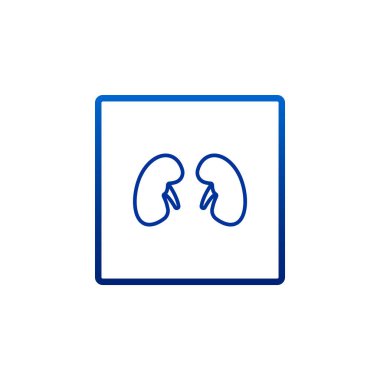 böbrek düz stil ikonu