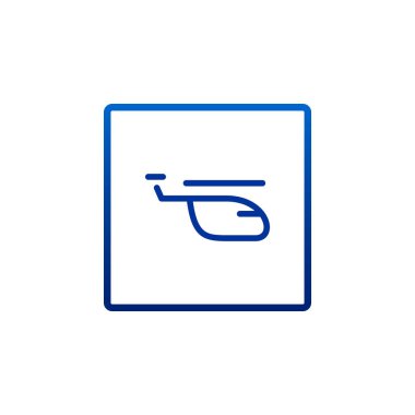 Helikopter düz stil ikonu