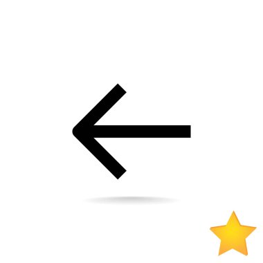 ok düz stil simgesi