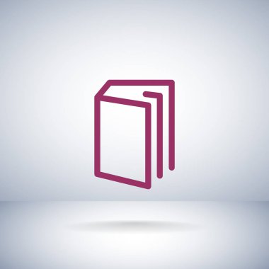 Kitap Düz Simgesi