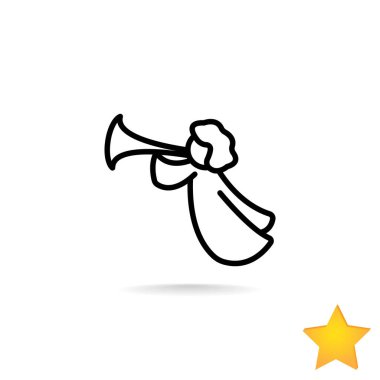 Melek düz stil ikonu