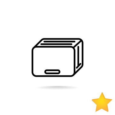 ekmek kızartma makinesi düz stil ikonu