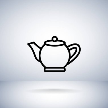 Çaydanlık düz stil ikonu