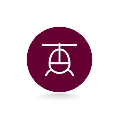 Helikopter düz stil ikonu