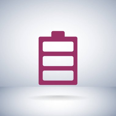 Pil düz stil simgesi