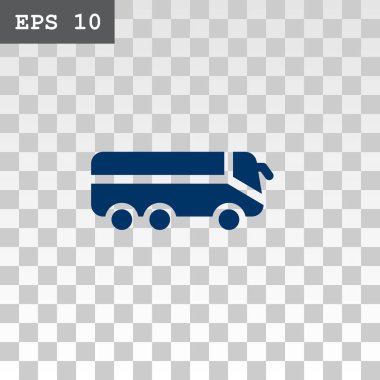 Otobüs düz stil ikonu