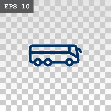 Otobüs düz stil ikonu