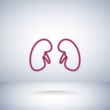 böbrek düz stil ikonu