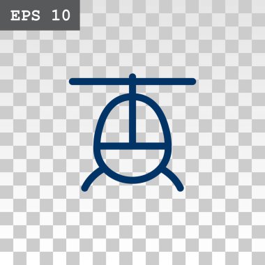 Helikopter düz stil ikonu