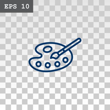 Sanat palet boya fırça simgesi olan