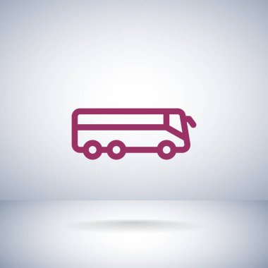 Otobüs düz stil ikonu