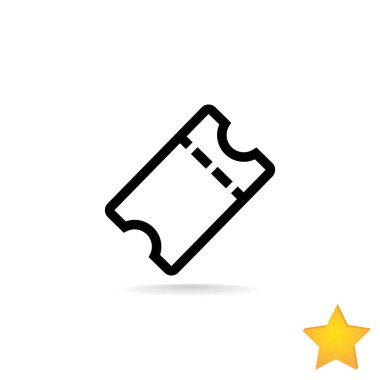 Bilet düz stil ikonu