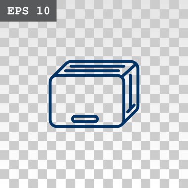 ekmek kızartma makinesi düz stil ikonu