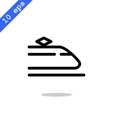 Tren düz stil ikonu