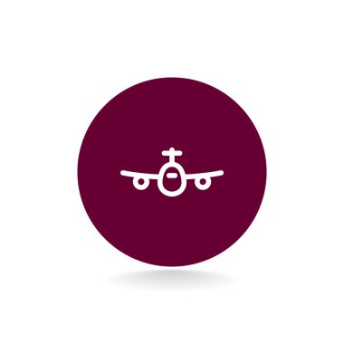 uçak düz stil ikonu