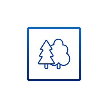 ağaçlar düz stil ikonu