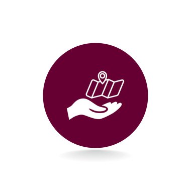 harita simgesi ile el