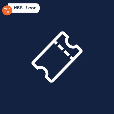 Bilet düz stil ikonu