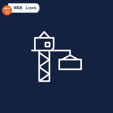 Vinç kanca düz simgesi