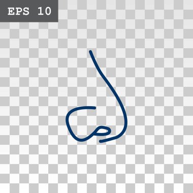 İnsan burnu düz simgesi