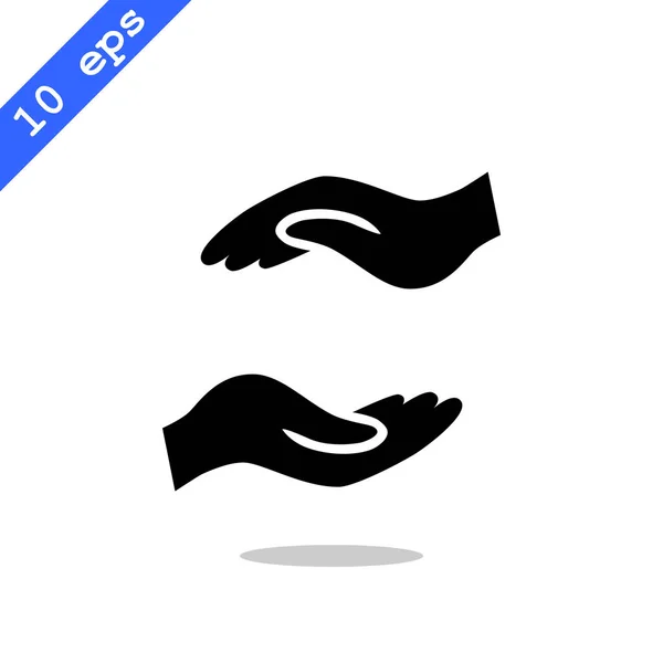 Két kéz ikon — Stock Vector