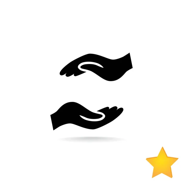 Two hands icon — Stock Vector