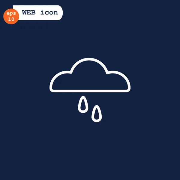 Cloud with rain icon — Stock Vector