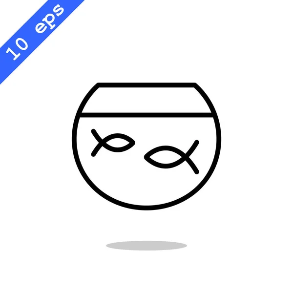 Риби в акваріумі значок — стоковий вектор