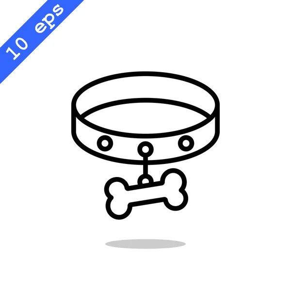 Collar de perro icono web — Vector de stock