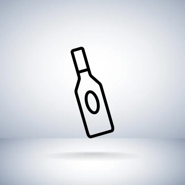 Ícone garrafa líquido — Vetor de Stock