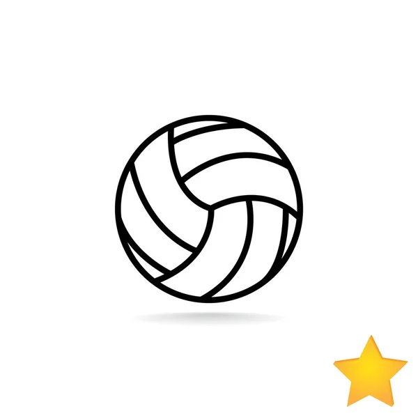Volleyboll flat ikonen — Stock vektor
