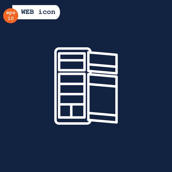 Refrigerator web icon — Stock Vector