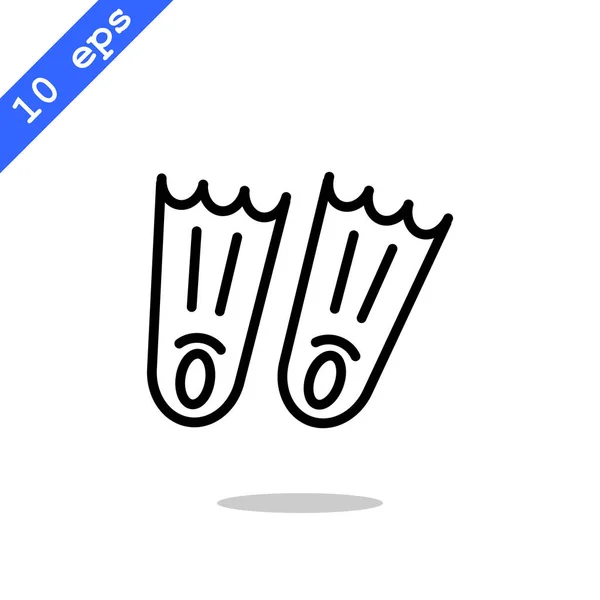 Schwimmflossen-Symbol — Stockvektor