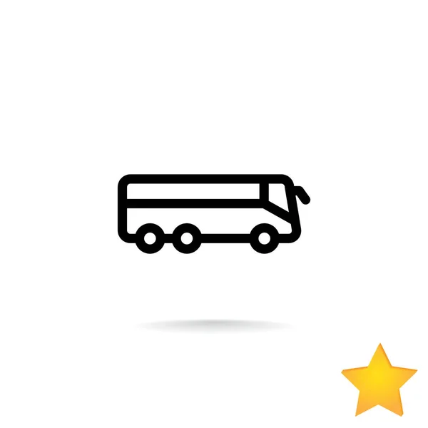 Bus icono de estilo plano — Vector de stock